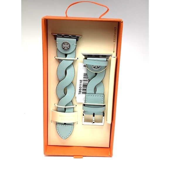 Tory Burch Accessories - Tory Burch Apple Watch Band Case Size 38-45mm Braided Leather Strap TBS0111E
